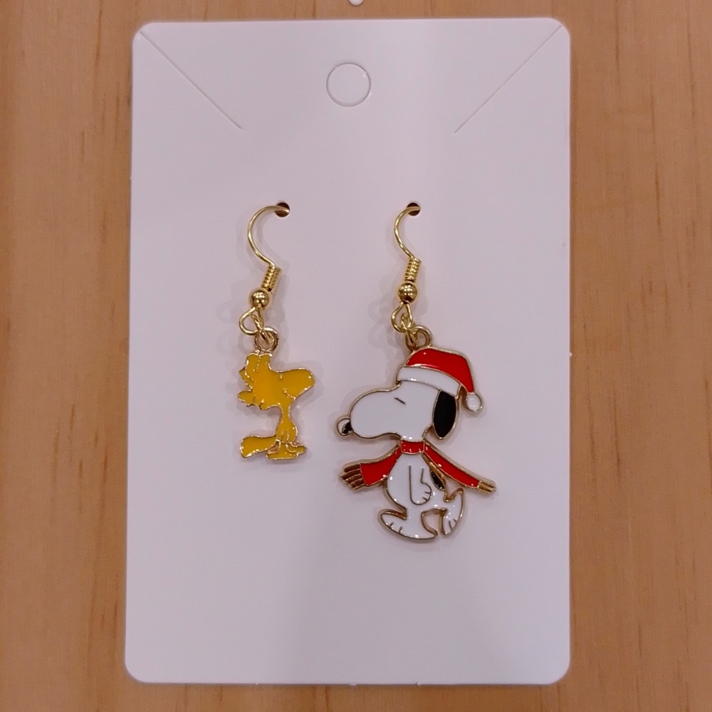 *2/$20* Peanuts Snoopy Woodstock Dangle Dangling Earrings Jewelry